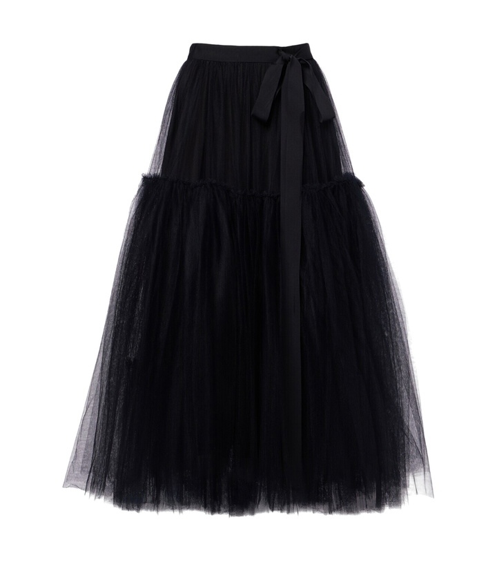 Photo: Erdem Belted tulle midi skirt