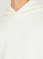 Long Sleeved Hooded Sweatshirt in White