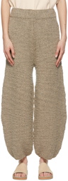 Lauren Manoogian Taupe Cotton Lounge Pants