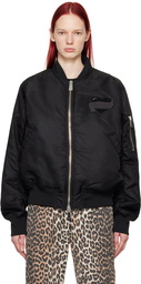 Charles Jeffrey LOVERBOY Black Appliqué Bomber Jacket