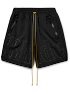 Rhude - Logo-Print Shell Drawstring Shorts - Black
