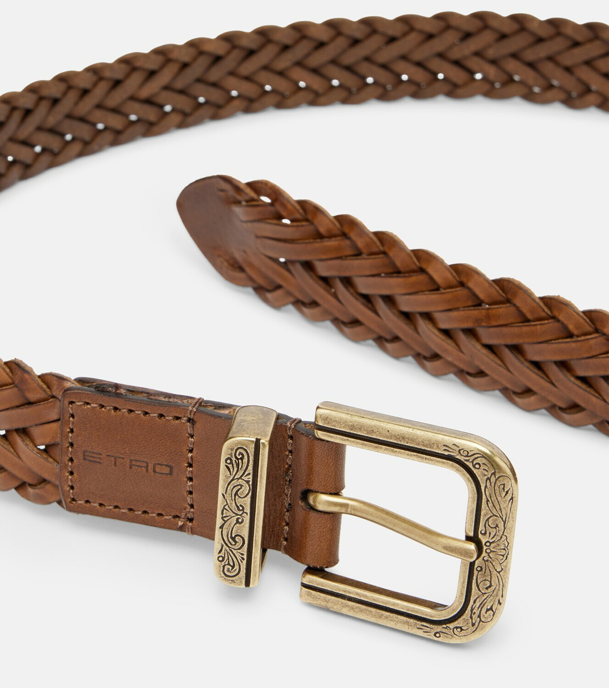 Etro Braided leather belt