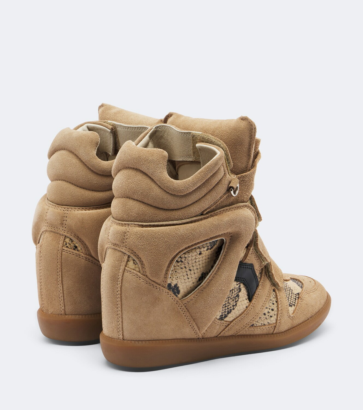 Isabel Marant Bekett leather and suede wedge sneakers