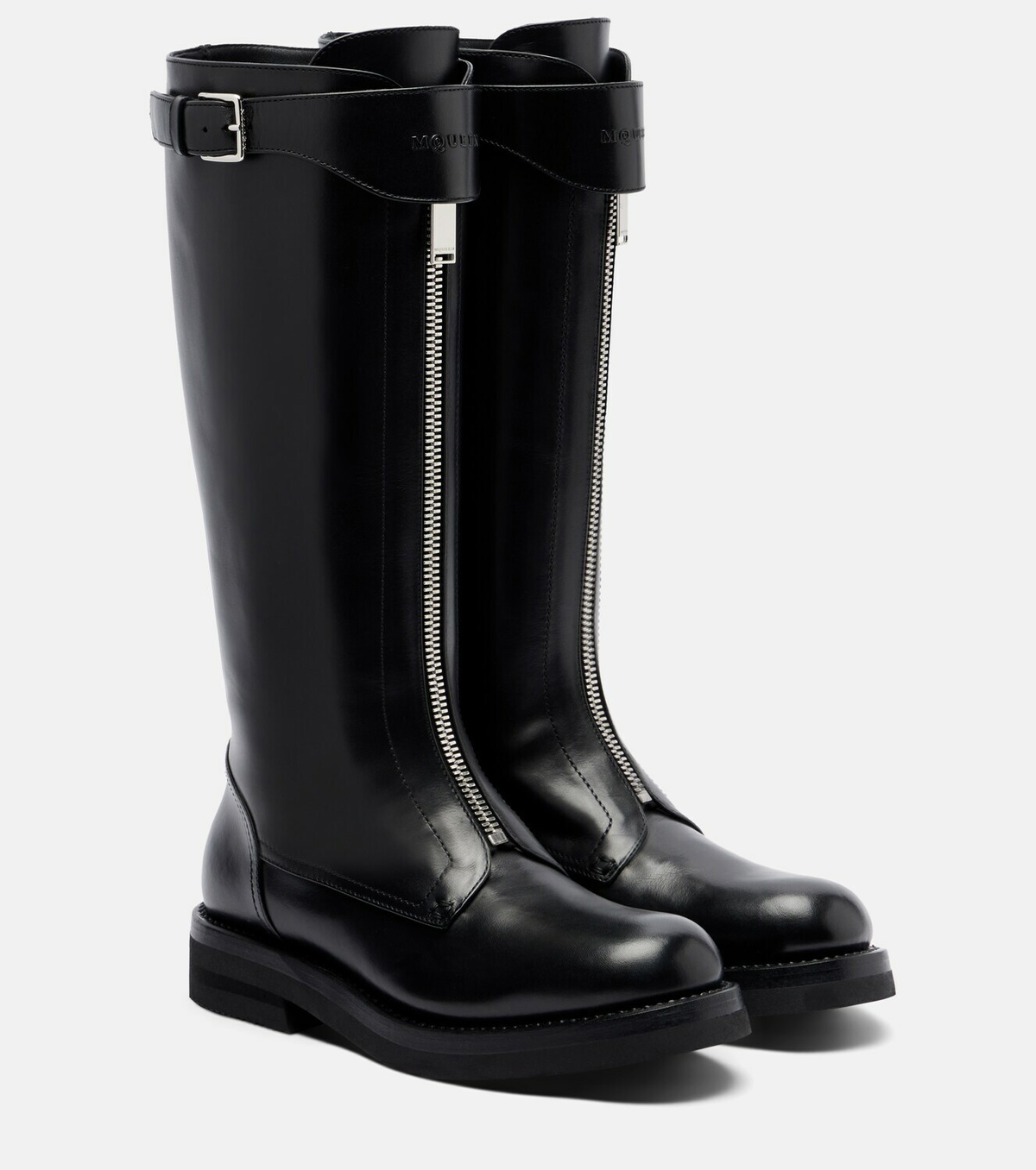 McQueen Countryside leather knee-high boots