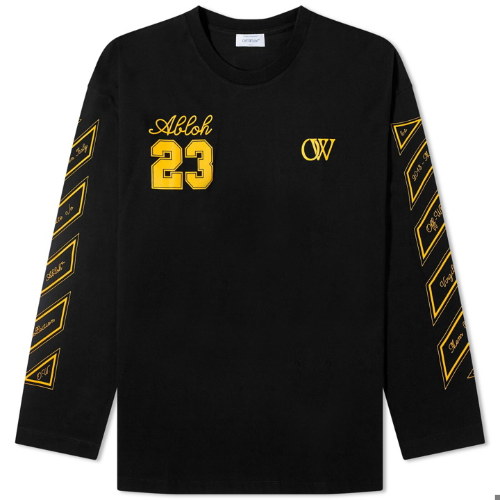 Photo: Off-White Men's 23 Abloh Long Sleeve T-Shirt in Gold Fusion
