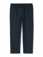 YMC - Alva Tapered Checked Cotton-Blend Trousers - Blue