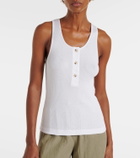Vince Mixed Media cotton tank top