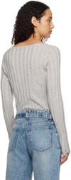 Proenza Schouler Gray Proenza Schouler White Label Hattie Cardigan