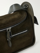 Berluti - Périple Barrel Leather-Trimmed Suede Messenger Bag