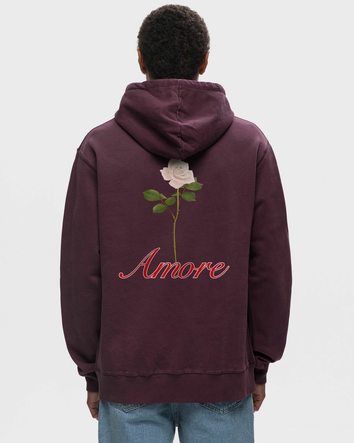 Bstn Brand Rose Hoody Purple Hoodies
