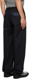 Nicholas Daley Black Straight Leg Trousers
