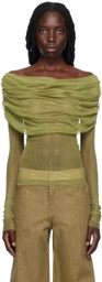 Christopher Esber Green Veiled Blouse
