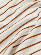 Hugo Boss - Striped Cotton and Linen-Blend Jersey T-Shirt - White
