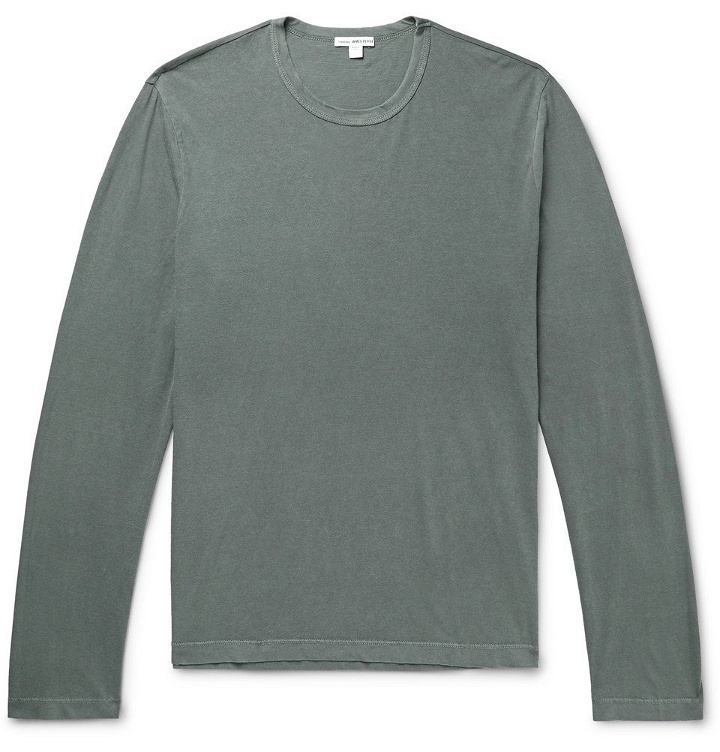 Photo: James Perse - Combed Cotton Jersey T-Shirt - Gray green
