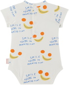 TINYCOTTONS Baby Off-White 'Smile' Bodysuit