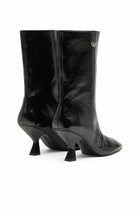 Diesel D-Amber-Square-toe ankle boots with naplak effect - Boots Womens in Black