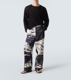 Commas Pointelle cotton and linen sweater