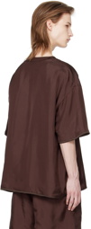 Jil Sander Burgundy & Brown Reversible T-Shirt