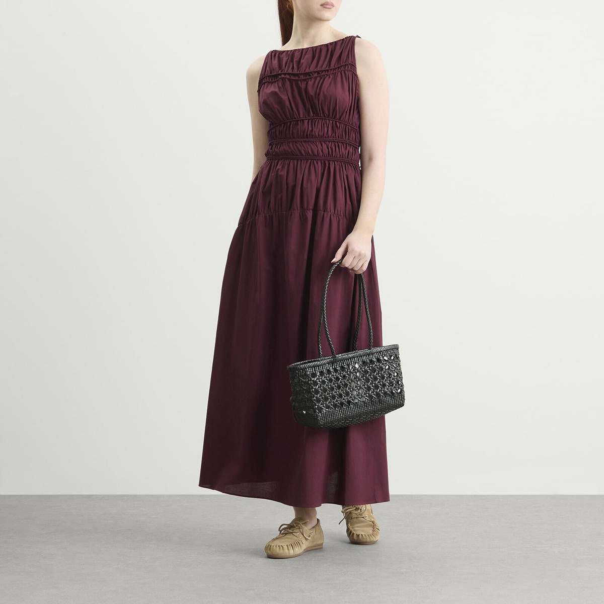 Faithfull The Brand Women's Yael Midi Dress in Mulberry