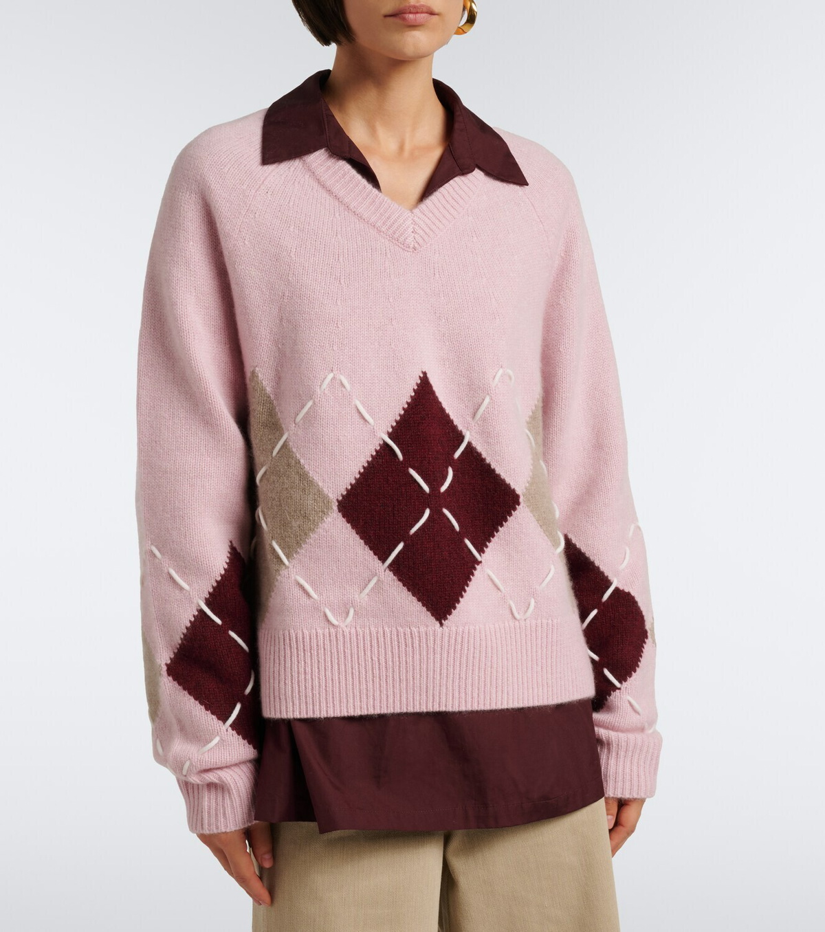 Arch4 Sloane argyle cashmere sweater