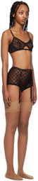 Gucci Black GG Star Bra & Briefs Set