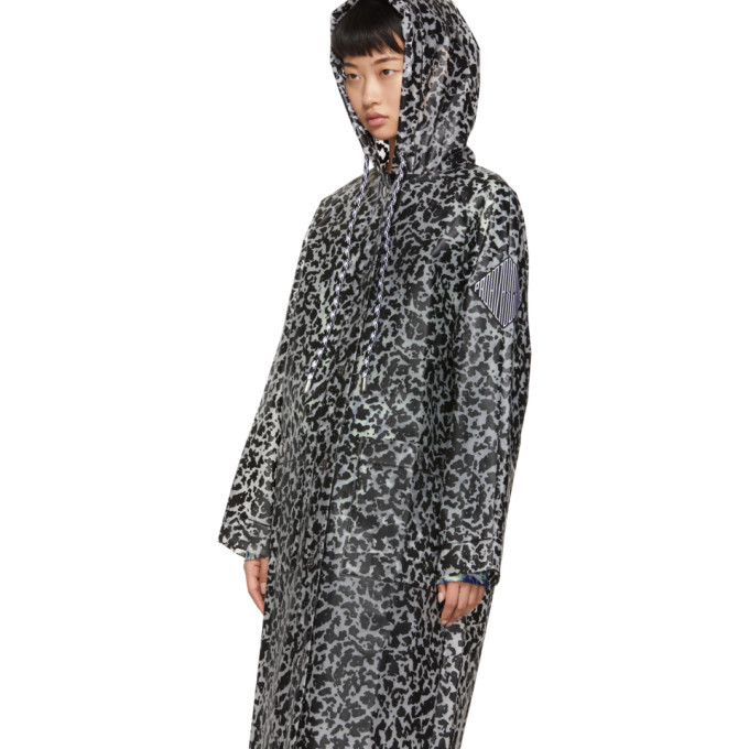 Proenza Schouler Black PSWL Notebook Print Rain Coat Proenza Schouler