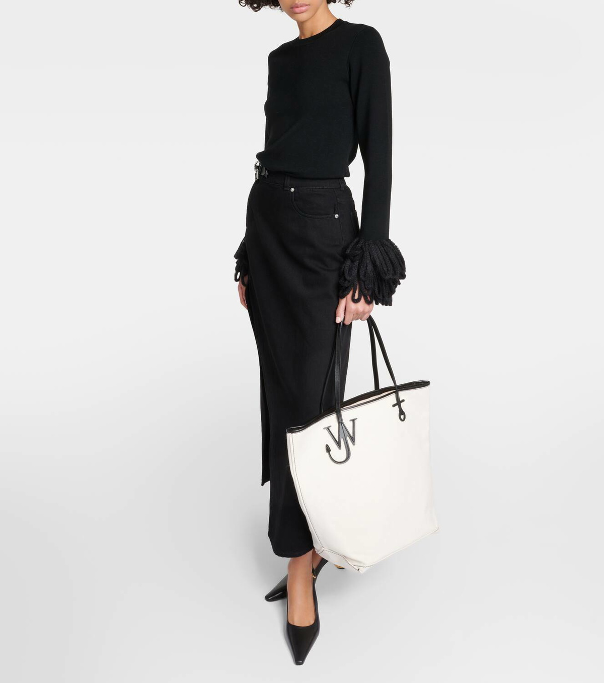 JW Anderson Anchor Tall canvas tote bag JW Anderson