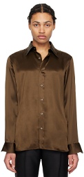 TOM FORD Brown Button Shirt