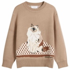 House Of Sunny Women's Ragdoll Crew Jumper in Kibble