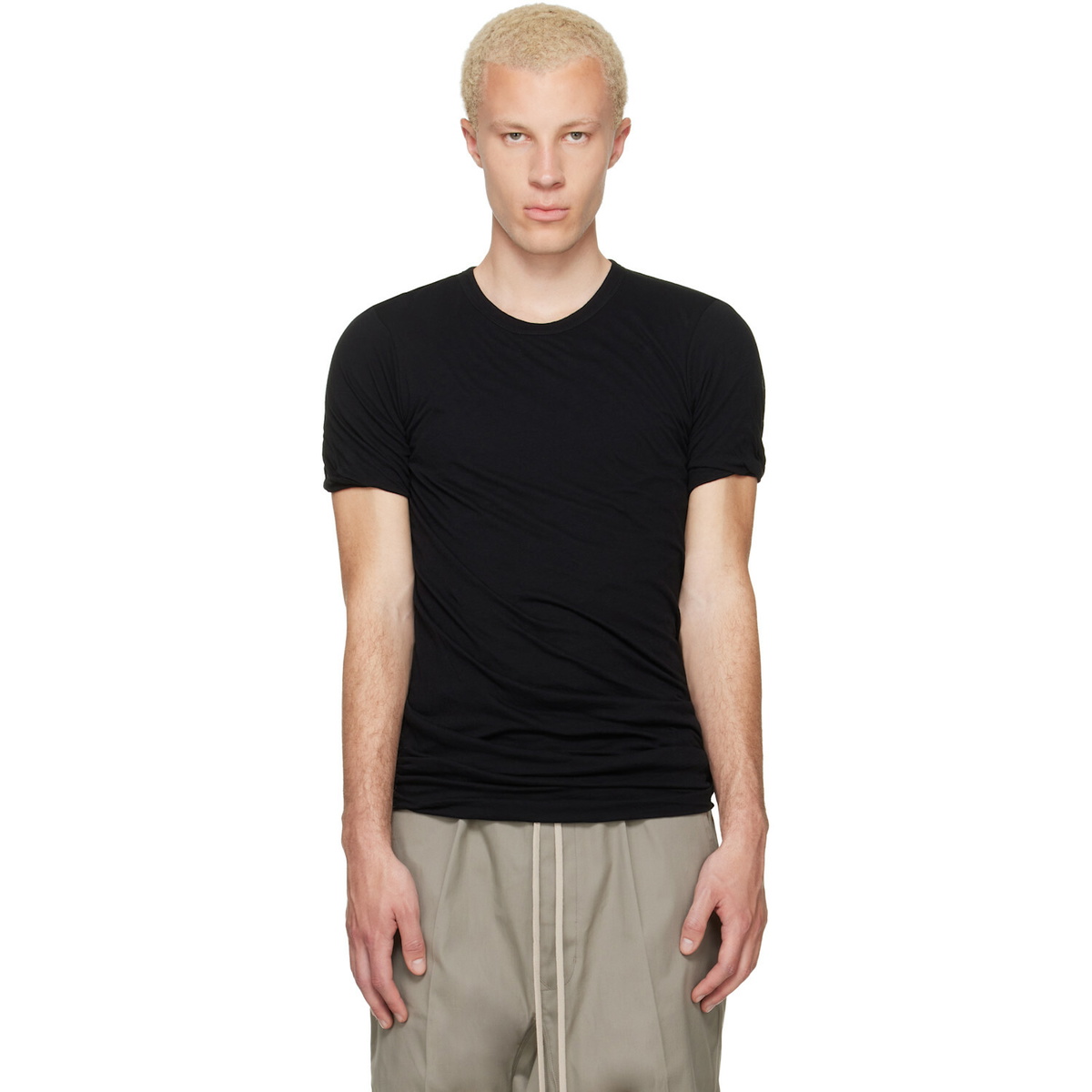 Rick Owens Black Tower Double S/S T-shirt