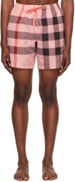 Burberry Pink Check Swim Shorts