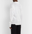 Isabel Benenato - Distressed Linen Sweater - White