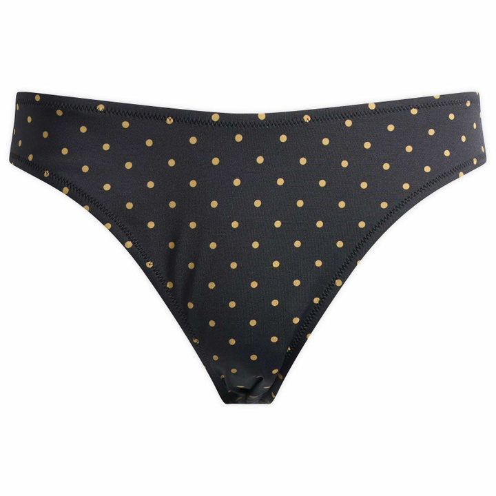 Photo: Fruity Booty Women's Celine Polka Bikini Bottoms in Black/Tan