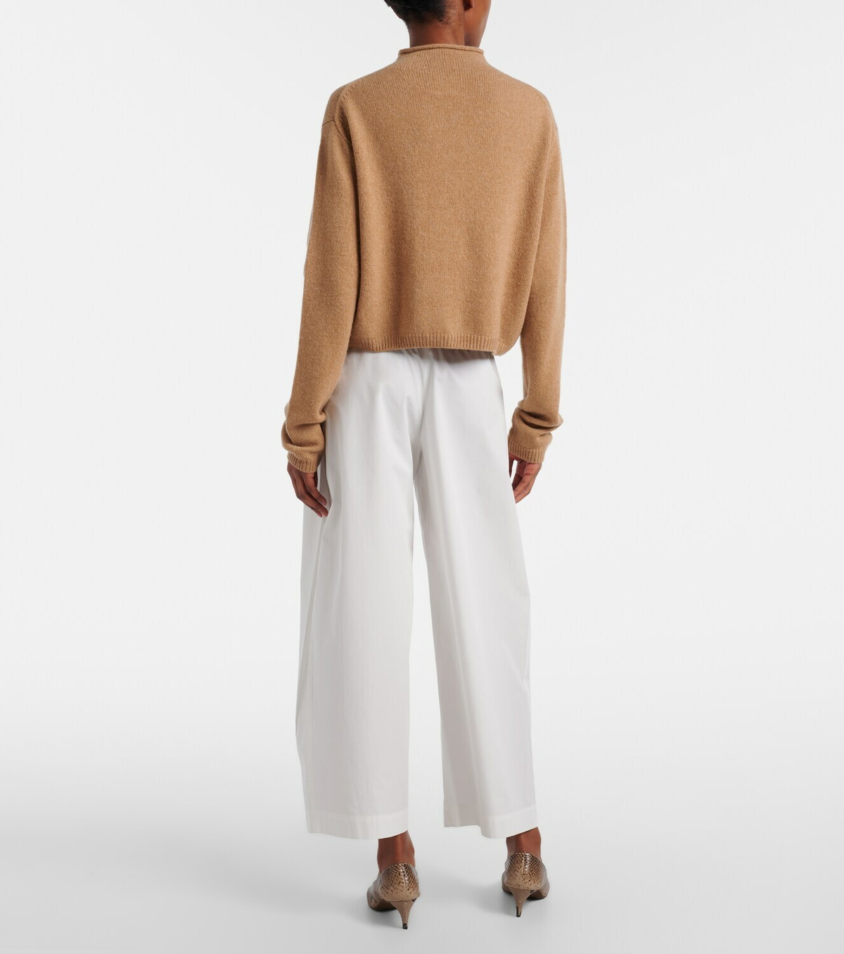 Khaite Roma cotton poplin wide-leg pants