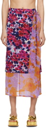 Dries Van Noten Multicolor Floral Midi Skirt