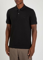 Boss Pallas Logo-embroidered Piqué Cotton Polo Shirt Black