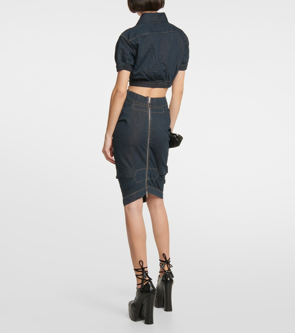【関税&送料込】Vivienne Westwood Denim Midi Skirt Vivienne Westwood High-rise denim midi skirt Vivienne Westwood