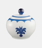 Aquazzura Casa Jaipur porcelain sugar bowl