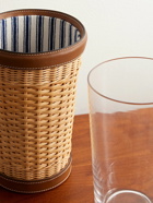 Ralph Lauren Home - Bailey Leather-Trimmed Wicker Vase