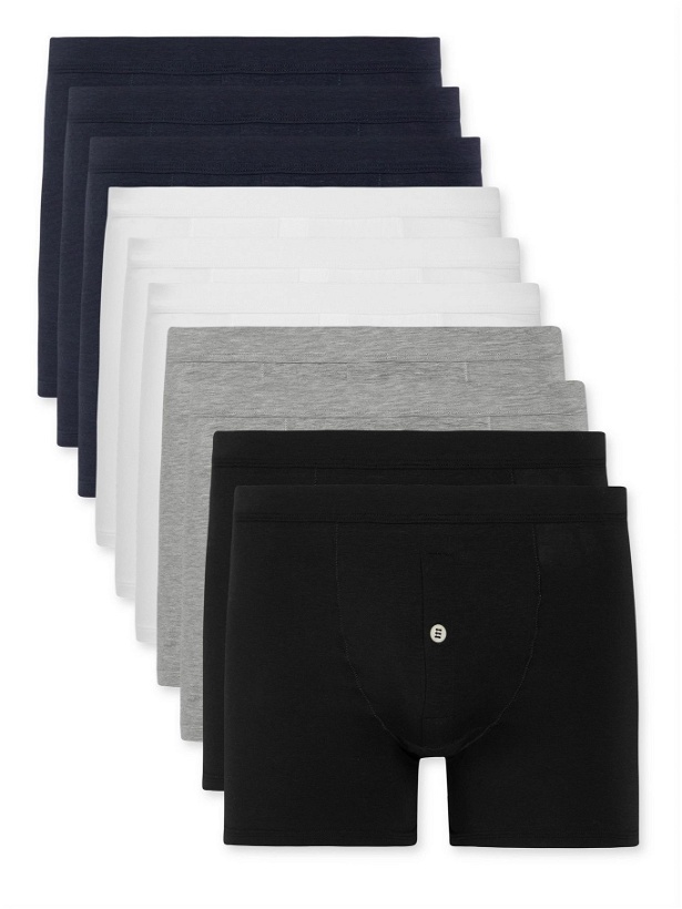 Photo: Hamilton And Hare - 10-Pack Stretch Lyocell and Cotton-Blend Boxer Briefs - Multi