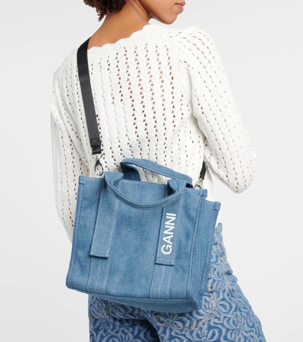 トートバッグ GANNI SMALL POCKET TOTE BAG ガニー GANNI バッグ 2WAY ハンドバッグ ショルダーバッグ