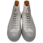 Jil Sander Grey Vulcanized High-Top Sneakers