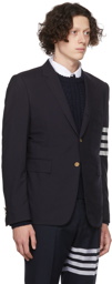 Thom Browne Navy Wool 4-Bar Blazer