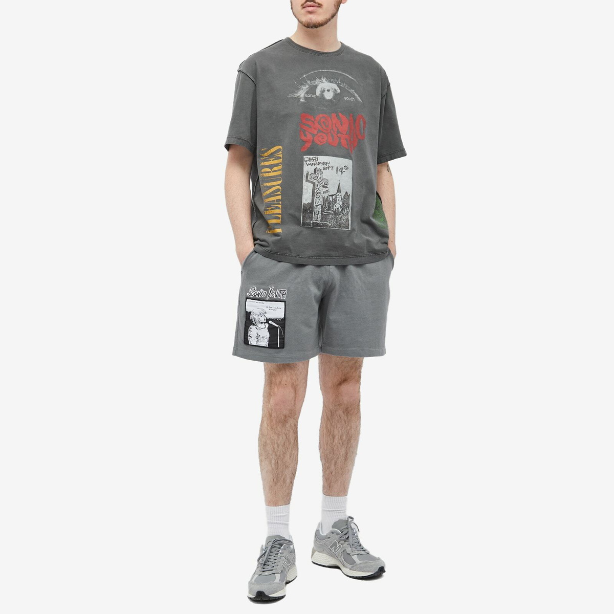 Pleasures Men's Test Print T-Shirt in Grey