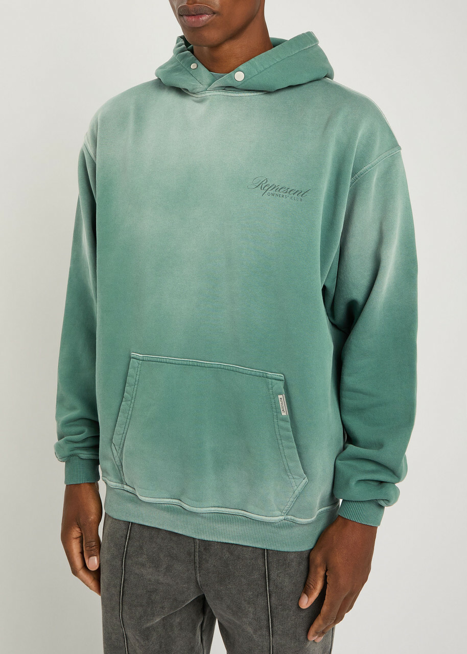 Represent Owners' Club Hooded Cotton Sweatshirt Green