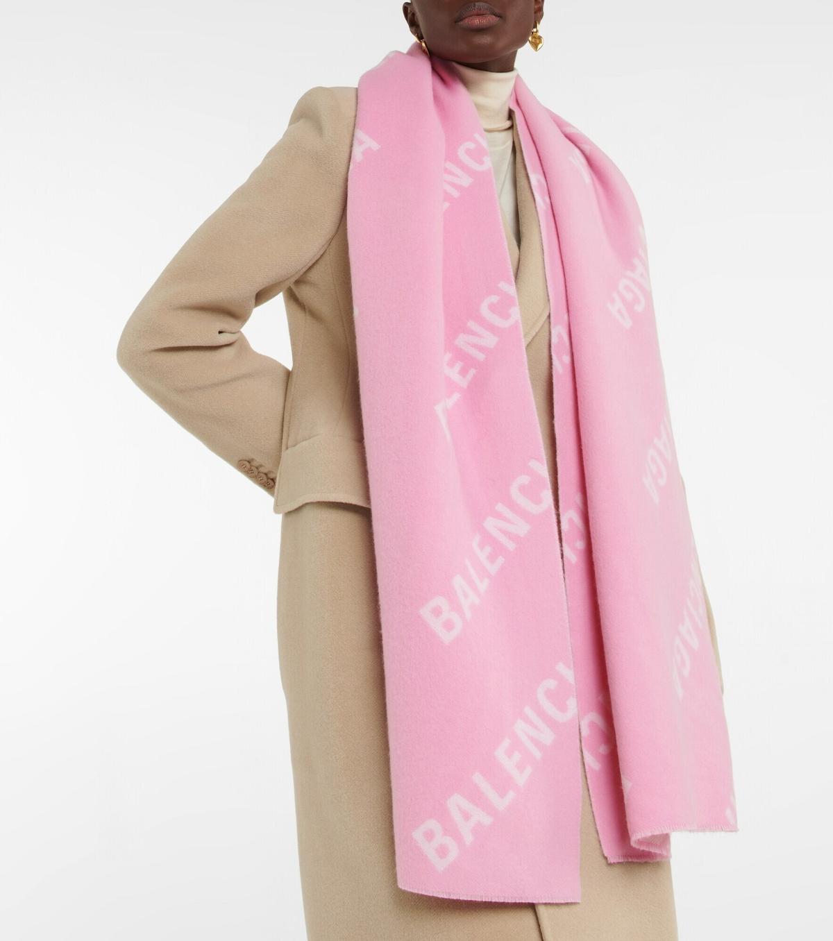 Balenciaga - Logo intarsia wool scarf Balenciaga