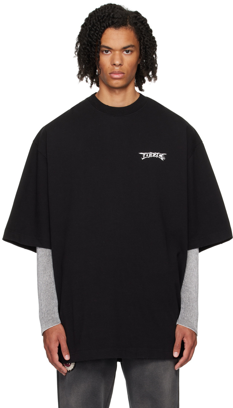 032c Black Nerve Shatter T-Shirt 032c