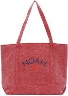 Noah Red Recycled Canvas Core Logo Tote