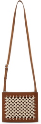 Jil Sander Brown Net Crossbody Messenger Bag