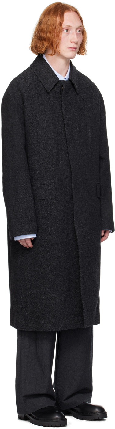 Juun.J Gray Herringbone Coat